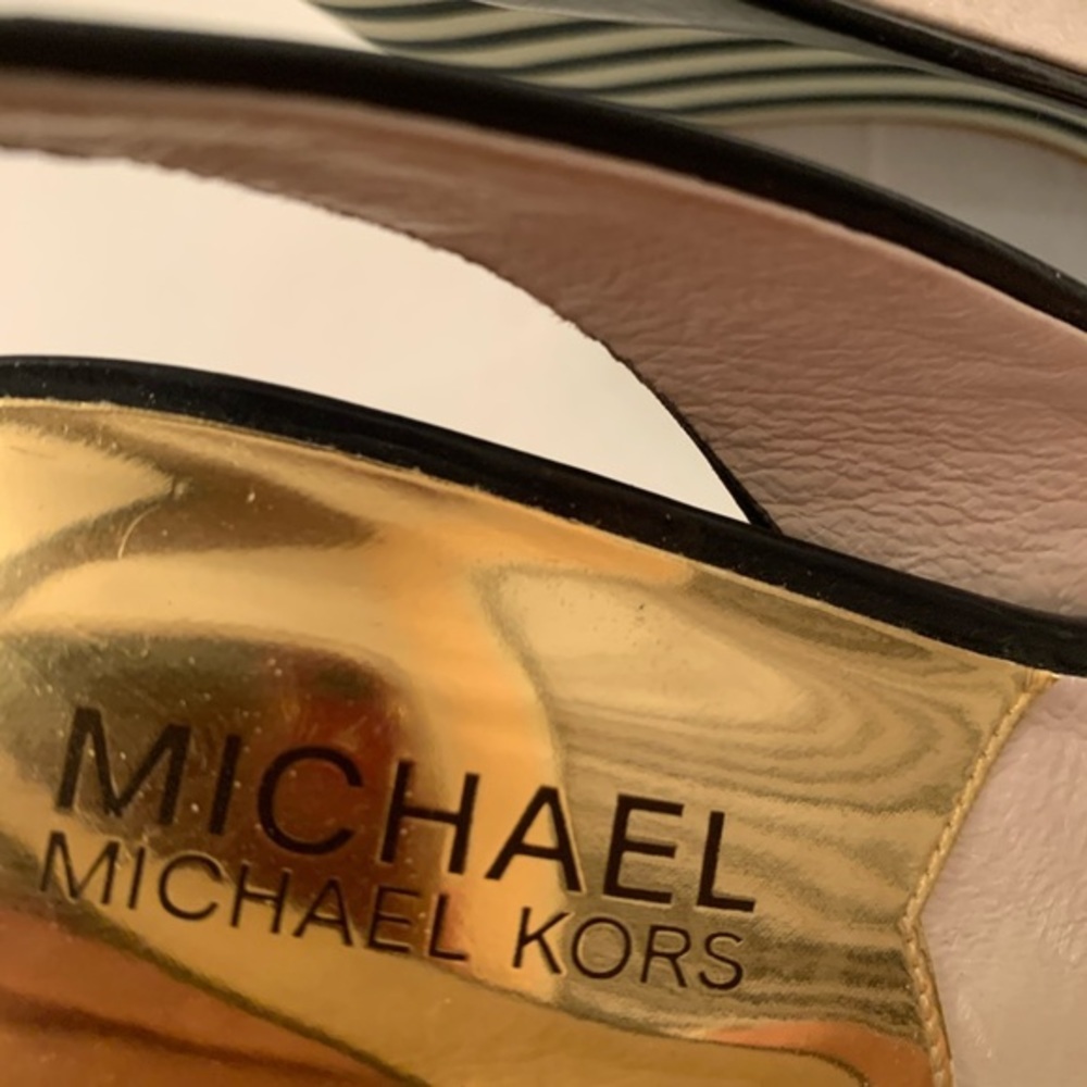 Michael Kors Navy Blue Wedge Shoes - Picture 6 of 8
